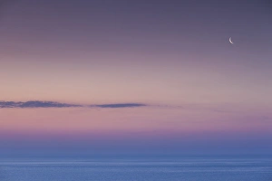 Beach Resort Prints: Romania, Black Sea Coast, Constanta, Modern Beach, elevated view, dawn
