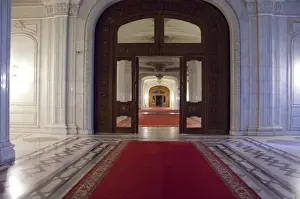Romania, Bucharest. Ceausescus lavish Parliament Palace (aka Palatul Parlamentului