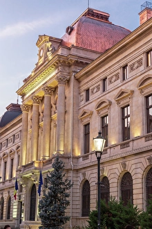 Images Dated 2nd March 2024: Romania, Bucharest. Coltea Hospital. Byzantine architecture, clock tower