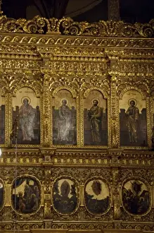 Romanian Prints: Romania, Bucharest. Romanian Orthodox Patriarchal Cathedral (aka Patriarhia), c. 1650 s