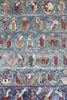 16th Century Prints: Romania, Bucovina Region, Bucovina Monasteries, Sucevita, Sucevita Monastery, 16th century
