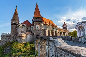 Gothic Prints: Romania, Hunedoara. Corvin Castle