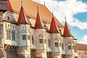 Gothic Prints: Romania, Hunedoara. Corvin Castle
