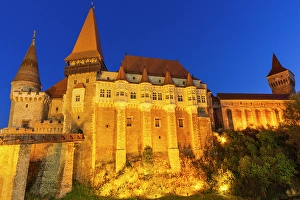 Gothic Prints: Romania, Hunedoara. Corvin Castle