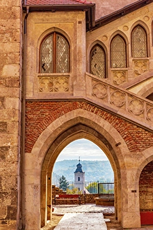 Gothic Prints: Romania, Hunedoara. Corvin Castle