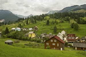 Romania, Maramures, Mountain village by Borsa town
