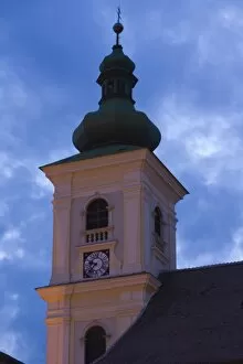Romania, Sibiu. Clock tower in Old Town. (RF)