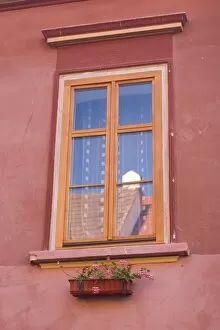 Romania, Sighisoara Window in the old Sighisoara, Sighisoara was originally settled by the Saxons