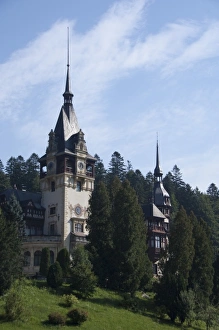 Tara Romaneasca Prints: Romania, Sinaia. Neo-Renaissance Peles Castle, c. 1873. Royal summer residence in