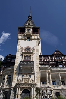 Romania, Sinaia. Neo-Renaissance Peles Castle, c. 1873. Summer residence of King Carol I