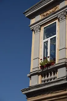 Brasov Prints: Romania, Transylvania, Brasov. Historic architecture, window