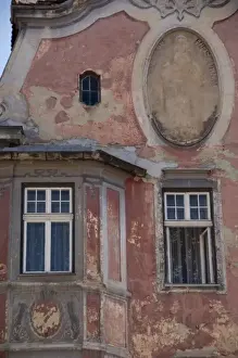 Brasov Prints: Romania, Transylvania, Brasov. Old building in historic downtown