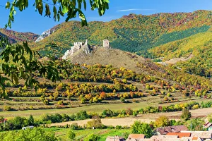 Transylvania Prints: Romania, Transylvania. Coltesti Castle 11th century Ruins