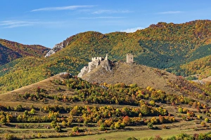 Transylvania Prints: Romania, Transylvania. Coltesti Castle 11th century ruins