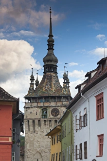 Images Dated 15th May 2014: Romania, Transylvania, Sighisoara, clock tower, built in 1280