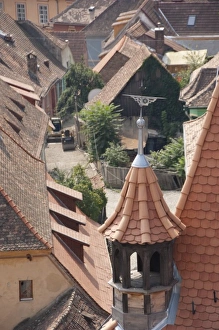 Images Dated 4th September 2009: Romania, Transylvania, Sighisoara. Birthplace of Vlad Tepes, Dracula. Rooftop view