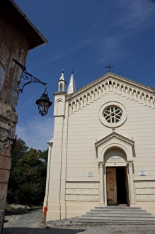 Romania, Transylvania, Sighisoara. Roman Catholic church built in 1896