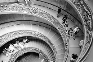 Black And White Prints: Rome Italy, Vatican Staircase