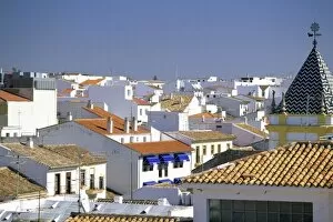 Rooftops of homes in Ronda, Spain