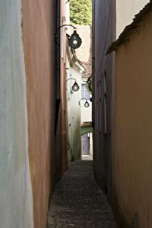 Rope Street (Strada Sforii) is one of the narrowest streets in Europe, Brasov, Romania