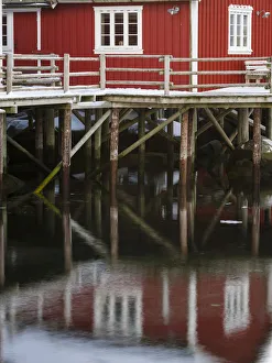 Nordland Prints: Rorbu, traditial fishing huts, now used as hotel