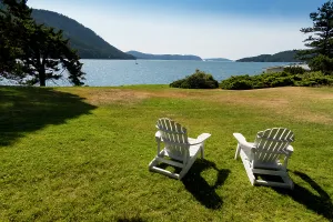 Relaxation Prints: Rosario Resort, Orcas Island, Washington State, USA. (Editorial Use Only)