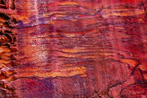 Civilization Prints: Rose Red Rock Tomb Facade Abstract, Street of Facades Petra Jordan