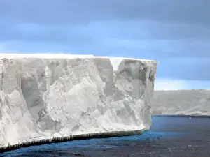 Blowing Prints: Ross Ice Shelf, edge ranging from 40 to 80 metres 130 to 260 feet high, Antarctica