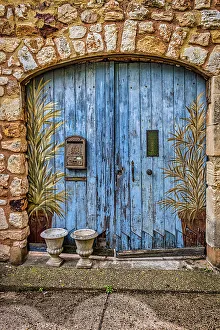 Prints of Roussillon doorway, Provence, France Images Dated 2022 May: Roussillon doorway, Provence, France