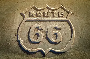 Adventure Prints: Route 66 historic sign, Petrified Forest National Park, Arizona USA