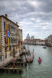 Carnival Prints: Rowing along the Grand Canal, Venice Italy