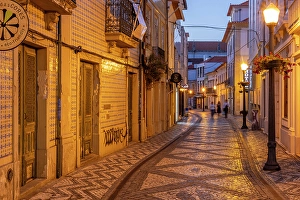 Aveiro Prints: Rua da Coimbra street scene in Aveiro, Portugal
