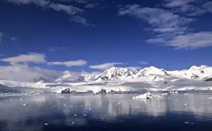 Explorer Prints: Rugged mountains bordering Gerlache Strait Antarctica