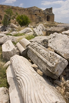 Images Dated 3rd June 2004: Ruins of the ancient Hierapolis, Pamukkale, Turkey