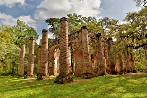 Ruins Prints: Ruins of Old Sheldon Church, South Carolina