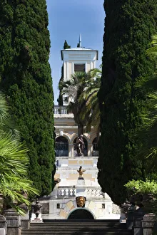 Kavkaz Prints: Russia, Black Sea Coast, Sochi, Arboretum Park, staircase by the Nadezhda Dacha summer