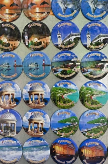 Images Dated 26th May 2011: Russia, Black Sea Coast, Sochi, souvenir fridge magnets