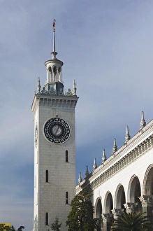 Kavkaz Prints: Russia, Black Sea Coast, Sochi, train station