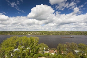 Images Dated 19th May 2011: Russia, Ivanovo Oblast, Golden Ring, Plyos, elevated view of Volga River town