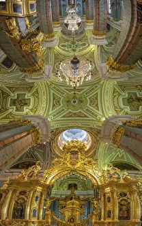 Russia Prints: Russia, Moscow. Ceiling of Peter and Paul Cathedral, Moscow, Russia