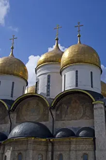 Images Dated 23rd August 2008: Russia, Moscow, The Kremlin. Cathedral of the Assumption (aka Uspensky sobor) founded in 1326