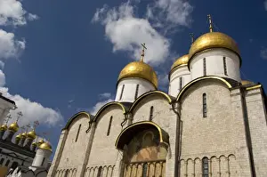 Images Dated 23rd August 2008: Russia, Moscow, The Kremlin. Cathedral of the Assumption (aka Uspensky sobor) founded in 1326