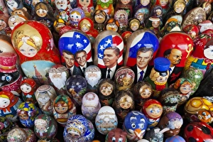 Images Dated 13th May 2011: Russia, Moscow Oblast, Moscow, Red Square, souvenir matryoshka nesting dolls with