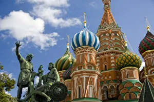 St Basil The Blessed Prints: Russia, Moscow, Red Square. St. Basils Cathedral (aka Pokrovsky Sobor or Cathedral