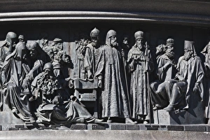 Russia, Novgorod Oblast, Veliky Novgorod, Novgorod Kremlin, Millenium of Russia Monument