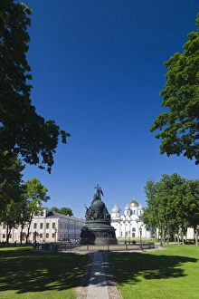 Russia, Novgorod Oblast, Veliky Novgorod, Novgorod Kremlin, Millenium of Russia Monument