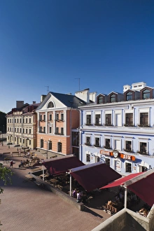 Images Dated 4th June 2011: Russia, Pskovskaya Oblast, Pskov, riverfront cafes on the Pskova River