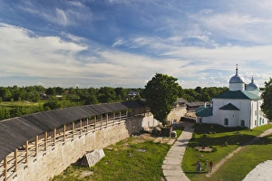 Russia, Pskovskaya Oblast, Stary Izborsk, ruins of the oldest stone fortress in Russia