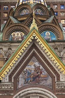 Russia, Saint Petersburg, Center, Church of the Saviour of Spilled Blood on Griboedov Canal