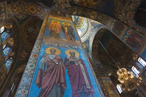 Images Dated 2nd June 2011: Russia, Saint Petersburg, Center, Church of the Saviour of Spilled Blood, interior